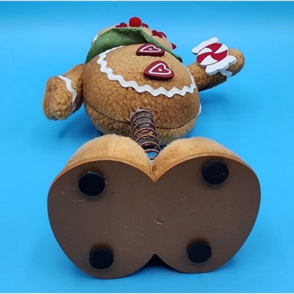 Gingerbread Girl w/ Peppermint Candy Christmas Tabletop Decor Spring Base Plush - Picture 8 of 8